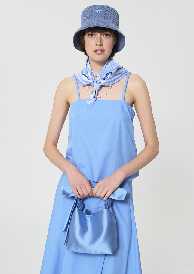 Sally bag sky blue duchess satin Horizon TARA JARMON UK