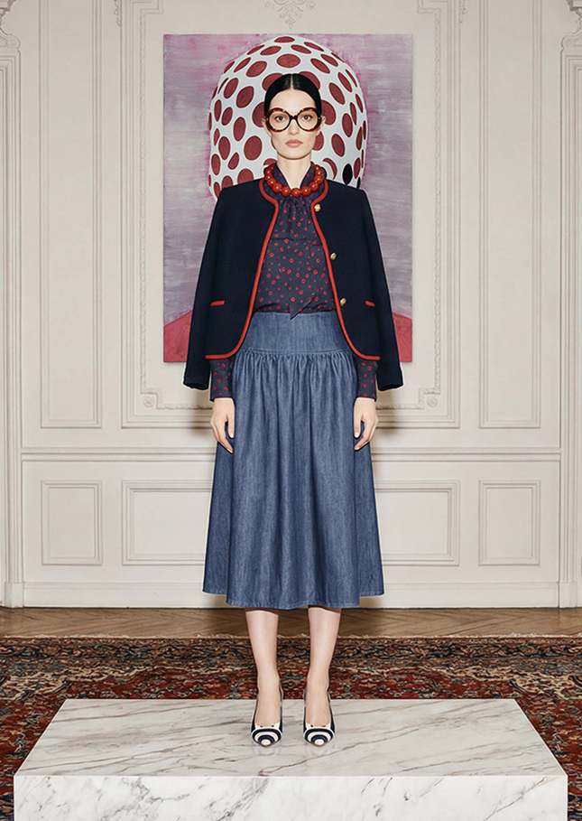 Voeux Jacket midnight blue tweed Night TARA JARMON UK