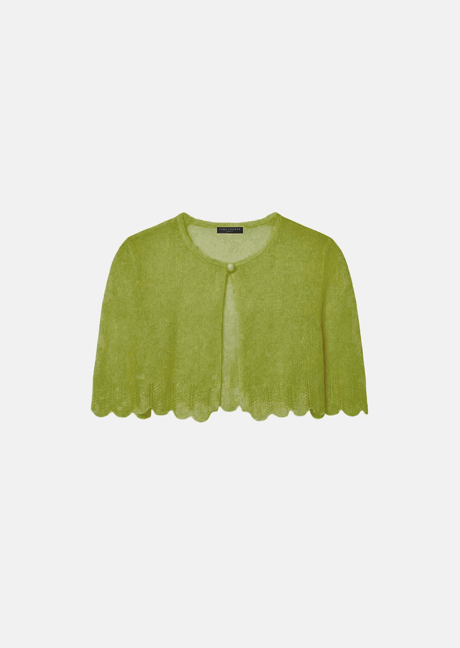 Valentine jacket light green mohair Pomme TARA JARMON UK