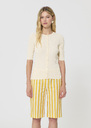 Gipsy Vest ecru ribbed knit Off-white TARA JARMON UK