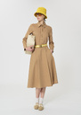 Joel Skirt beige cotton gabardine Miel TARA JARMON UK