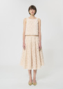 Jackie Skirt beige embossed floral pattern Beige TARA JARMON UK