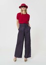 Pia Pants midnight blue with mini clover print Night TARA JARMON UK