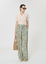 Pia Pants green floral print Vert anglais TARA JARMON UK