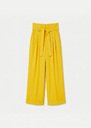Pia Pants yellow in fluid crepe Mimosa TARA JARMON UK