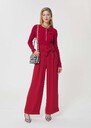 Pia Pants red in fluid crepe Cerise TARA JARMON UK