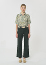 Pierrick trousers dark green cotton gabardine Vert anglais TARA JARMON UK