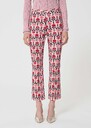 Paulino trousers pale pink retro print Blush TARA JARMON UK