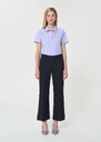 Pierre Pants midnight blue powder-grain canvas Night TARA JARMON UK