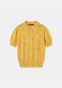 Poppie Sweater yellow in extra fine mohair Mimosa TARA JARMON UK