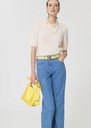 Ponzo Sweater ecru in lightweight mohair Off-white TARA JARMON UK