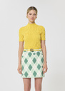 Perla Sweater yellow ribbed knit Mimosa TARA JARMON UK