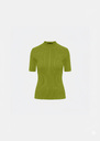 Perla Sweater green ribbed knit Pomme TARA JARMON UK