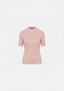 Perla Sweater pale pink ribbed knit Blush TARA JARMON UK