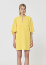Renetta Dress yellow in fluid crepe Mimosa TARA JARMON UK