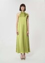 Rosso Dress green satin Anis TARA JARMON UK