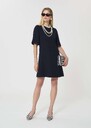 Romina dress midnight blue in fluid crepe Night TARA JARMON UK
