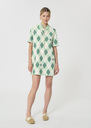 Rox Dress ecru with patterns Jade TARA JARMON UK