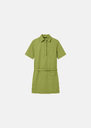 Rivy Dress green cotton gabardine Pomme TARA JARMON UK