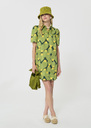 Rudy Dress dark green floral print Vert anglais TARA JARMON UK