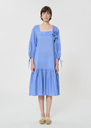 Roméa dress sky blue cotton voile Horizon TARA JARMON UK