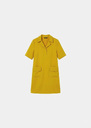Rock Dress yellow in fluid crepe Mimosa TARA JARMON UK