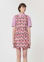 Russel Dress pale pink retro print Blush TARA JARMON UK