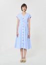Rosia dress sky blue striped poplin Horizon TARA JARMON UK