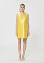 Rusane Dress yellow duchess satin Mimosa TARA JARMON UK