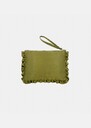Sabrina clutch green duchess satin Anis TARA JARMON UK