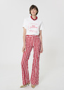 Tarabow T-shirt white printed cotton White TARA JARMON UK