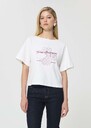 Taraclover T-shirt white embroidered cotton clover White TARA JARMON UK