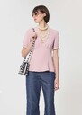 Top Tessa pale pink in fluid crepe Blush TARA JARMON UK