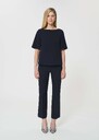 Top Théo midnight blue in fluid crepe Night TARA JARMON UK