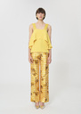 Top Tosca yellow in fluid crepe Mimosa TARA JARMON UK