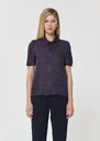 Top Tonino midnight blue with mini clover print Night TARA JARMON UK