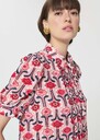 Top Theodora pale pink retro print Blush TARA JARMON UK