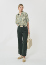 Top Tonina green floral print Vert anglais TARA JARMON UK