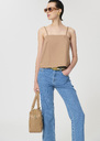Top Tazzio beige poplin Miel TARA JARMON UK