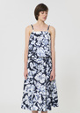 Top Tazzio midnight blue floral print cotton Night TARA JARMON UK