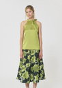 Top Tierri satin green Anis TARA JARMON UK