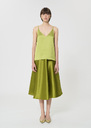 Top Tamara satin green Anis TARA JARMON UK