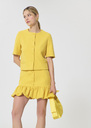 Vanita Jacket yellow in a frothy crepe Mimosa TARA JARMON UK