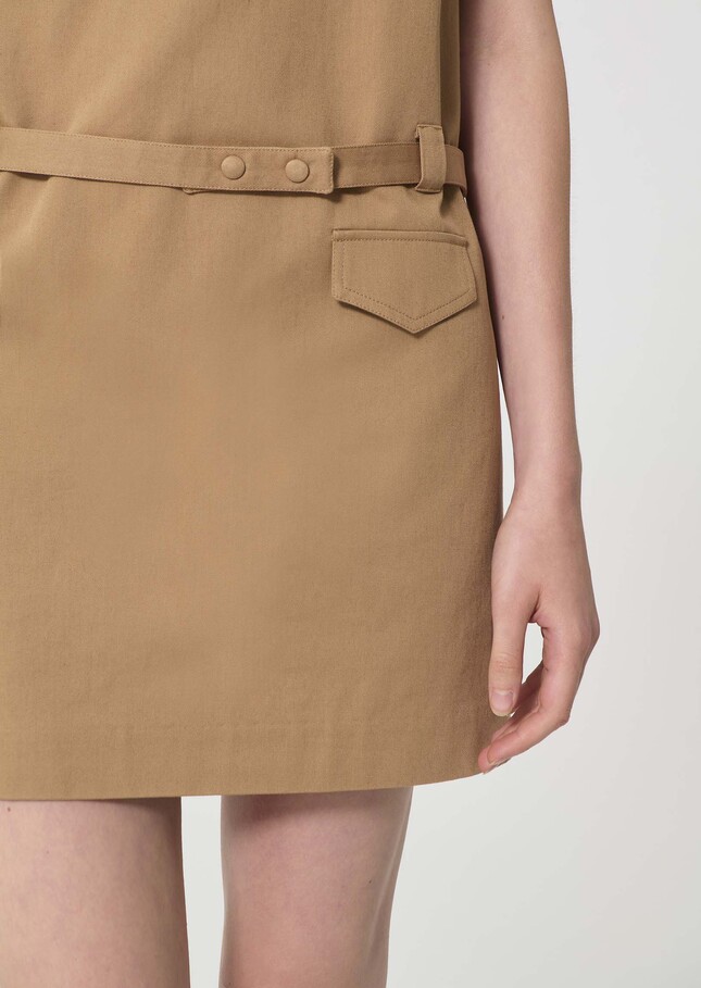 Rivy Dress beige cotton garbardine Miel TARA JARMON UK