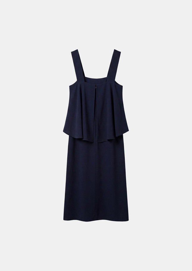Rosiane dress midnight blue in fluid crepe Night TARA JARMON UK