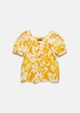 Capucine Shirt yellow floral print poplin Mimosa TARA JARMON UK