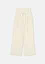 Pia Pants ecru in fluid crepe Off-white TARA JARMON UK