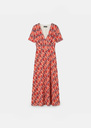 Raelita Dress Pale pink retro print Blush TARA JARMON UK