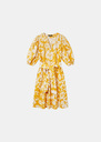 Robe Rochella yellow floral print poplin Mimosa TARA JARMON UK