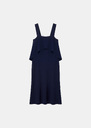 Rosiane dress midnight blue in fluid crepe Night TARA JARMON UK